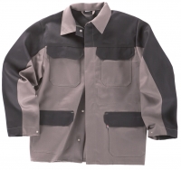 BEB-Schweißer-Schutz, Schweißer-Arbeits-Jacke, Schweißerjacke, grau/schwarz