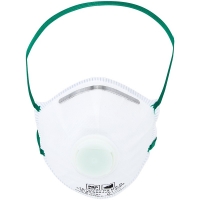 Atemschutzmaske FFP2 mit Ventil, weiß, VE = 10 Stk.