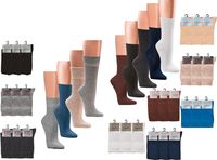 WOWERAT-Gesundheits-Arbeits-Berufs-Socken, Baumwolle, Pkg. á 3 Paar, dunkelbraun