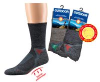 WOWERAT-Trekking-Arbeits-Berufs-Socken, Merinowolle, dunkeltaupe