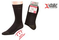WOWERAT-Funktions-Socken mit X-Static Silberfaser, antimikrobiell, 2-er Pkg., schwarz