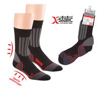 WOWERAT-Allround Sport- und Trekking-Socken mit X-Static Silberfaser, schwarz