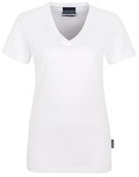 HAKRO-Women-T-Shirt, V-Ausschnitt Classic, weiß