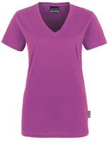 HAKRO-Worker-Shirts, Women-T-Shirt, V-Ausschnitt Classic, purple