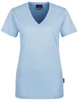 HAKRO-Worker-Shirts, Women-T-Shirt, V-Ausschnitt Classic, ice-blue