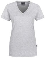 HAKRO-Women-T-Shirt, V-Ausschnitt Classic, ash-meliert