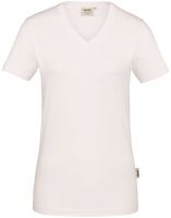 HAKRO-Damen-V-Shirt, Stretch, 170 g / m², weiß