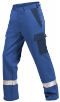 Teamdress-PSA-Workwear, PSA, Multinorm, Bundhose mit Knietaschen und Reflexstreifen, 1-lagig, EN 13034, Kl. 1, kornblau/marine
