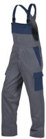 Teamdress-PSA-Workwear, PSA, Multinorm, Latzhose, 1-lagig, Kl. 1, grau/marine