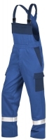 Teamdress-PSA-Workwear, PSA, Multinorm, Latzhose mit Reflexstreifen, 1-lagig, Kl. 1, kornblau/marine