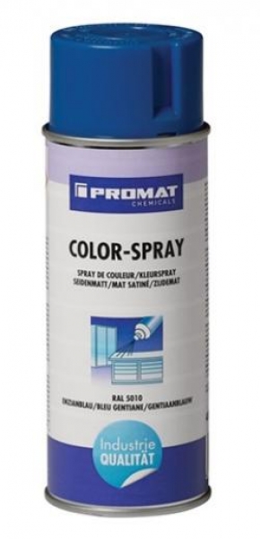 PROMAT-Betriebsbedarf, Colorspray enzianblau seidenmatt 5010 400 ml Spraydose