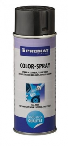 PROMAT-Betriebsbedarf, Colorspray tiefschwarz hochglänzend 9005 400 ml Spraydose
