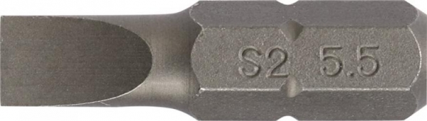 PROMAT-Betriebsbedarf, Bit f.Schlitzschrauben 5,5mm L.25mm 1/4 Zoll C6,3 Schneidenstärke 1mm
