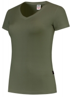 TRICORP-Damen-T-Shirts, V-Ausschnitt, 190 g/m², army