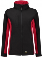 TRICORP-Workwear, Damen-Softshelljacke, Bicolor, 340 g/m², black-red
