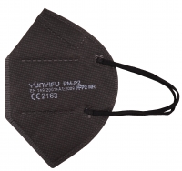 PSA-FFP2-Maske, Einwegmaske, Atemschutz, Mundschutz, schwarz, VE = 5 Stück