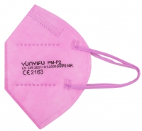 PSA-FFP2-Maske, Einwegmaske, Atemschutz, Mundschutz, rosa, VE = 5 Stück