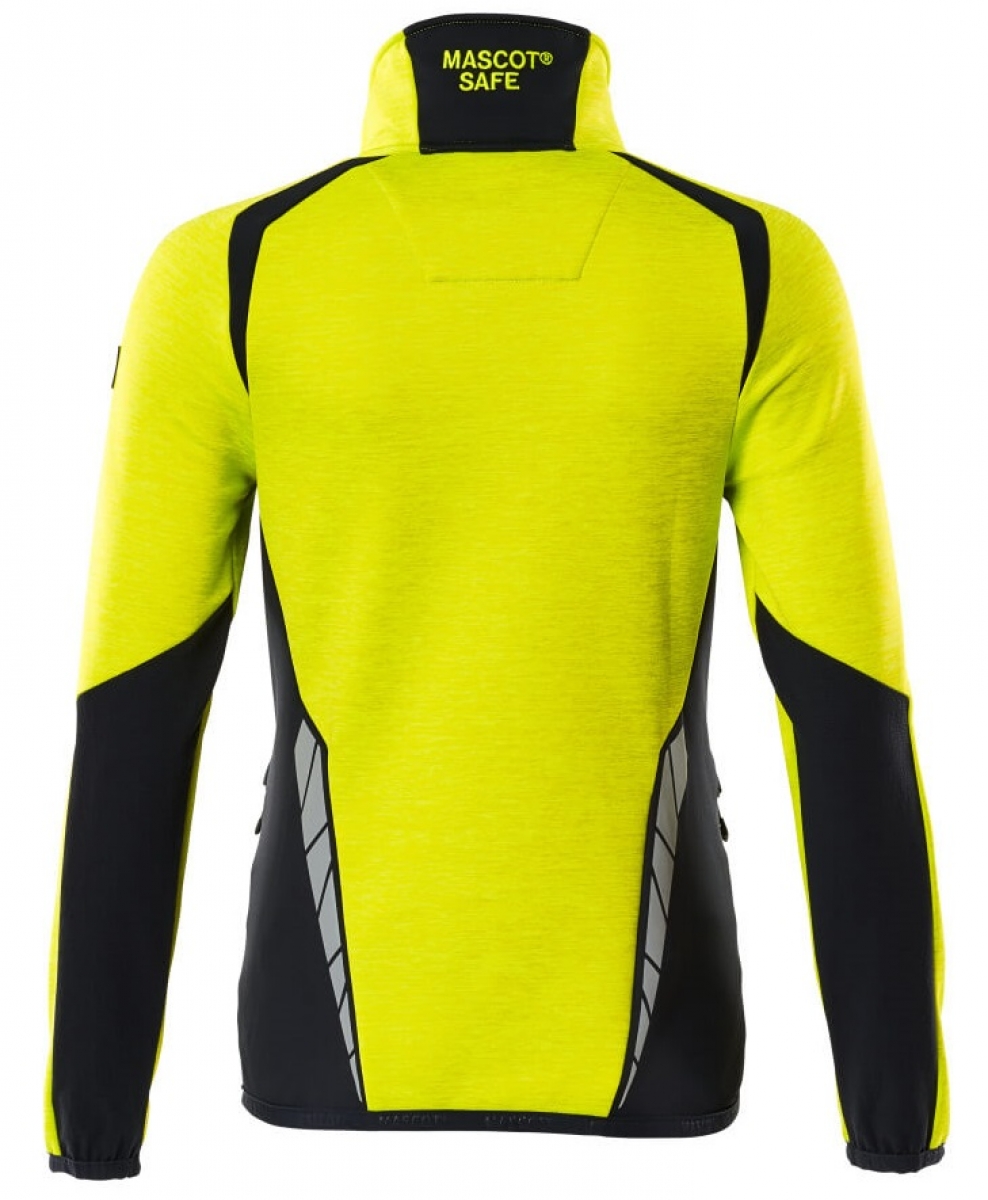 MASCOT-Workwear, Warnschutz-Damen Fleece-Jacke, ACCELERATE SAFE, high vis gelb/schwarz