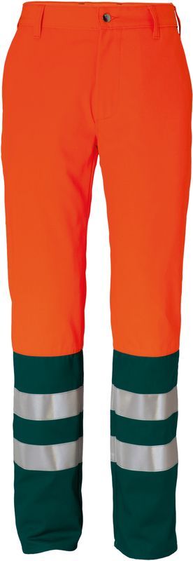 ROFA-Warnschutz, Warn-Schutz-Bund-Hose Duo-Color Atlas/Satin orange/grn
