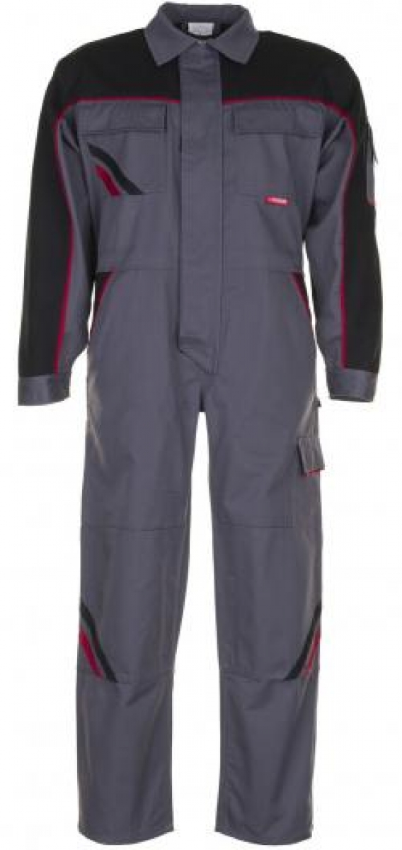 PLANAM-Workwear, Rallye-Kombi, Highline, Arbeits-Berufs-Overall, schiefer/schwarz/rot