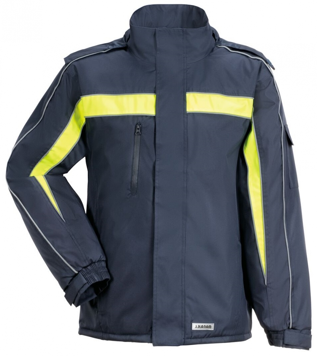 PLANAM-Workwear, Winter-Jacke Cosmic marine/gelb