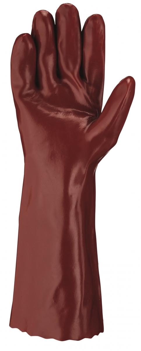 BIG-TEXXOR-PVC-Handschuhe, 40 cm, rotbraun