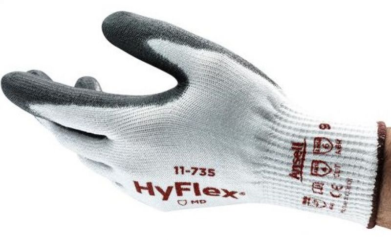 ANSELL-Workwear, Arbeitshandschuhe, "Hyflex", 11-735, wei/grau, VE = 12 Paar