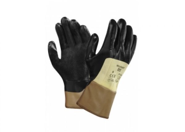 ANSELL-Workwear, Nitril-Handschuhe, "NITRASAFE", 28-329, gelb/schwarz, VE = 12 Paar