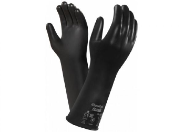 ANSELL-Workwear, Chemikalienschutz-Handschuhe, "CHEMTEK", 38-628, schwarz, VE = 12 Paar