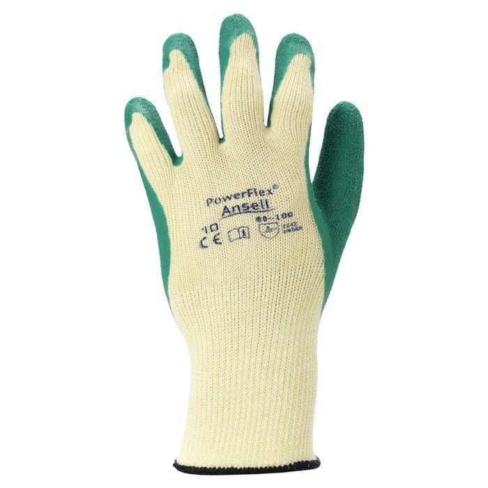 ANSELL-Workwear, Allzweck-Strick-Handschuhe, "POWER FLEX", 80-100, gelb/grn, VE = 12 Paar
