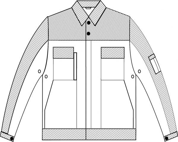 PLANAM-Workwear, Arbeits-Berufs-Bund-Jacke, Tristep grau/schwarz