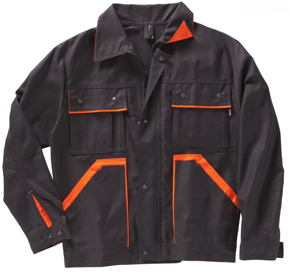 BEB-Workwear, Arbeitsjacke, Herren-Bundjacke schwarz/orange