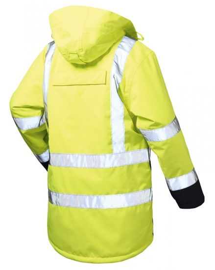 F-ELYSEE-Warnschutz-Parka, *JANNIS*, fluoreszierend gelb/marine abgesetzt