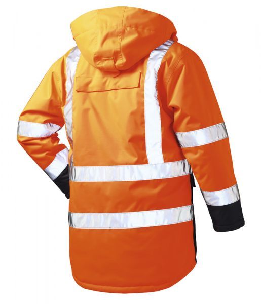 F-ELYSEE-Warnschutz-Parka, *LUIS*, fluoreszierend orange/marine abgesetzt