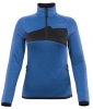MASCOT-Workwear, Kälteschutz, Damen-Fleecepullover mit kurzem Reißverschluss, 260 g/m², azurblau/schwarzblau