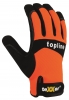 BIG-TEXXOR-Workwear, Kunstleder-Mechaniker-Arbeits-Handschuhe IRVINE, topline, orange/grau